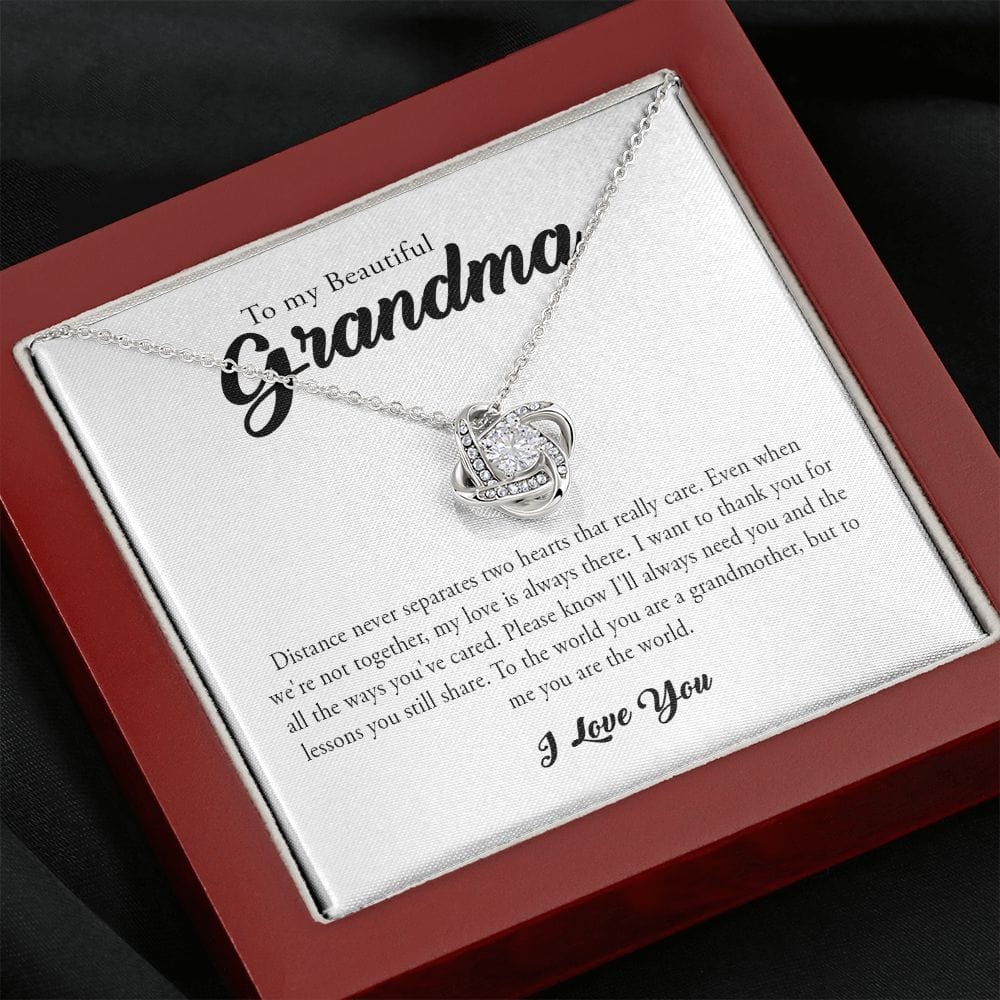 To My Beautiful Grandma, Love Knot Necklace
