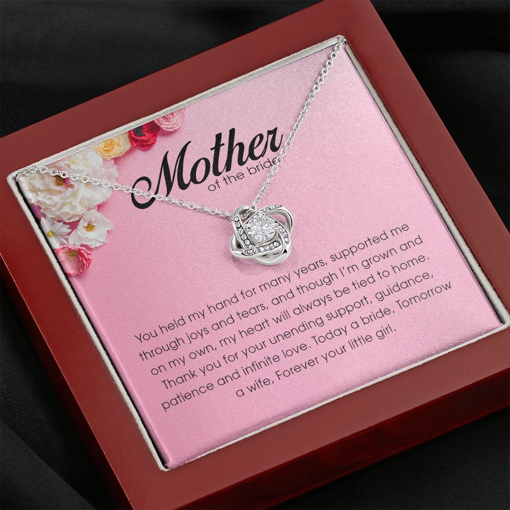 Mother of the Bride Gift, Love Knot Necklace