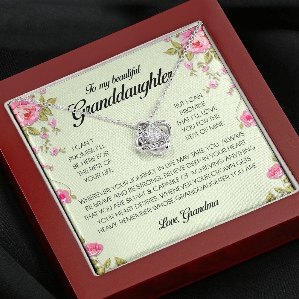 To My Beautiful Granddaughter, Love Knot Necklace
