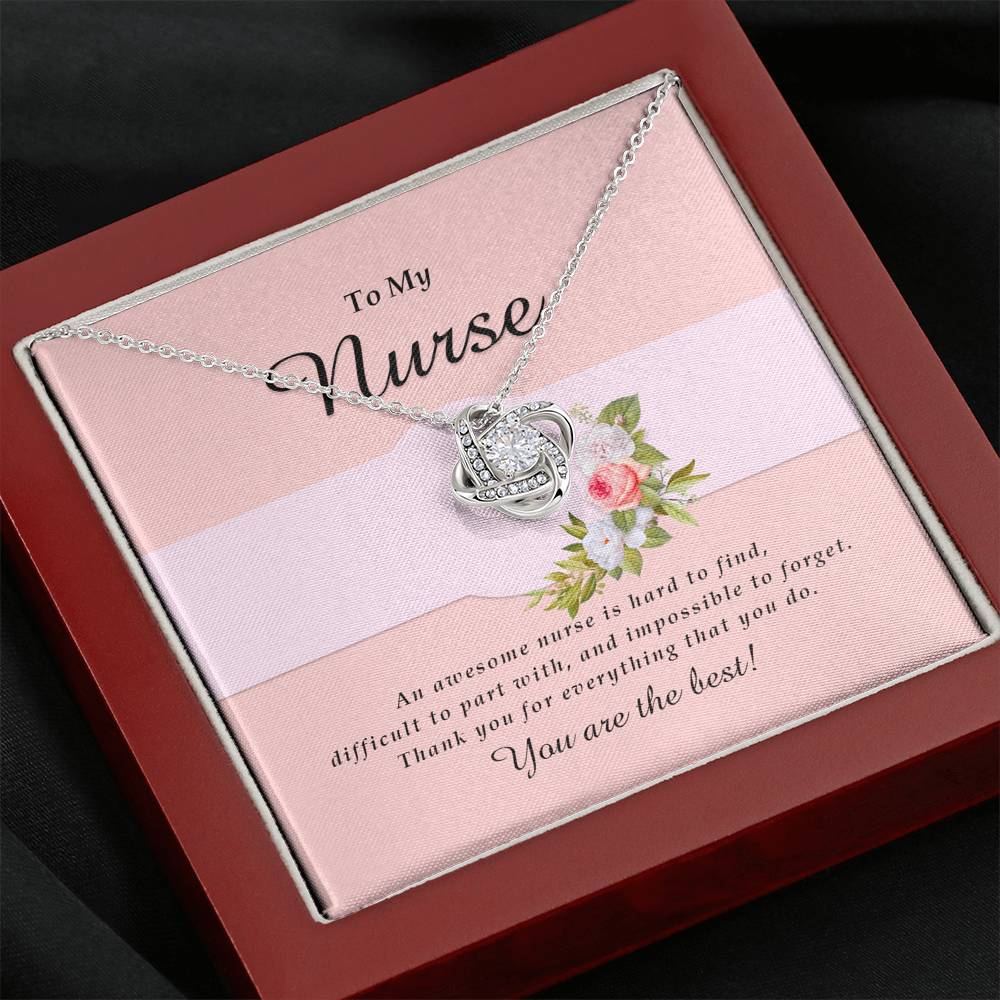Love Knot Necklace, Nurse Jewelry Card