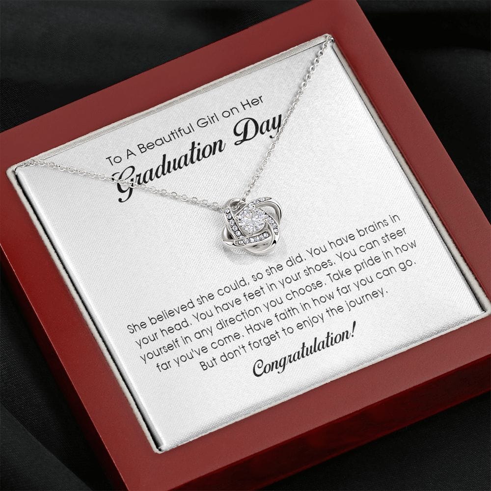 Graduation Gift, Love Knot Necklace