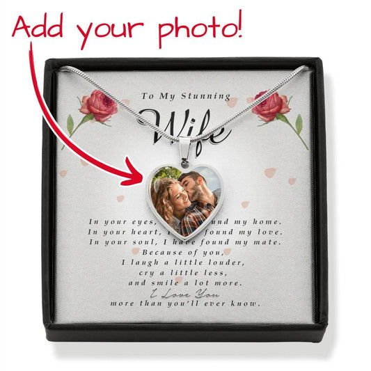 Heart Photo Necklace | To My Stunning Wife
